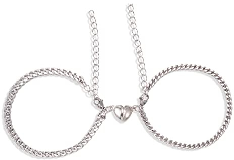 VGWON Bracciale Magnete Anima Gemella, Regalo per Coppia Lui Lei Fidanzata Fidanzato, 2pcs Amore Magnete Intrecciato a Mano Corda Braccialetti di Corrispondenza