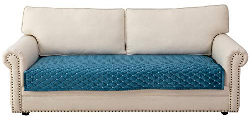 Eismodra Sofa Überzug,Sofabezug 3 Sitzer,Anti-Rutsch-Couch Überzug für L Form Sofaschoner Chaiselongue Ecksofa 2 Sitzer Schonbezüge Wohnzimmer Sessel Hunde Haustiere,Blau,90x160cm(nur 1 Stück)