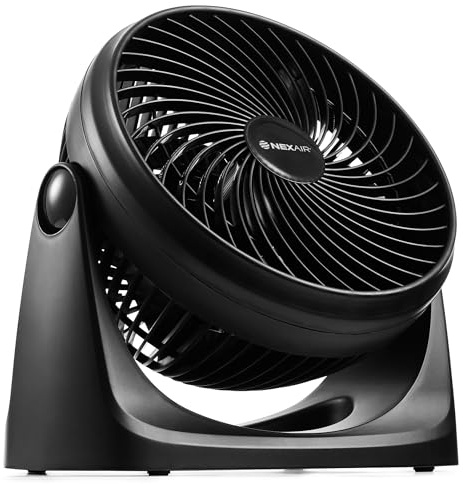 NEXAIR 7 Air Circulator Portable Turbo Fan, 3 Speed Adjustable Desk fan Powers Cool Air-Waves Up To 25ft, Quiet Operating Fan For Bedroom, Made Of Durable Material, Great For Office & Living Room