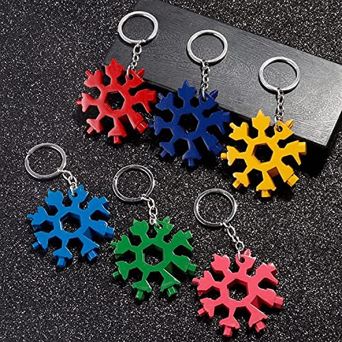 18-in-1 Snowflake Multi Tool,Incredible Tool,Snowflake Multitool 18-in-1 multi-tool Snowflake Multi-tool Combination Compact Multifunction Screwdriver Stainless Steel Gadget (Color : Red) ( Color : Gr