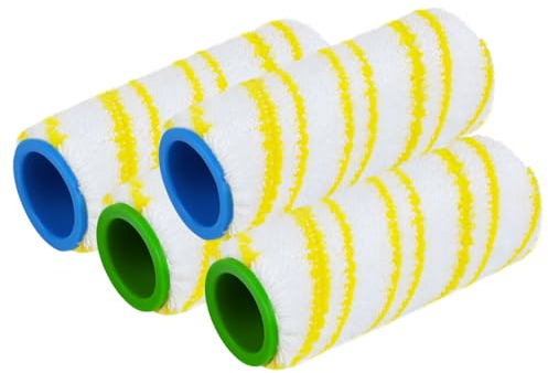 Rulli Di Ricambio Spazzola a Rullo di Ricambio Sostituisci il Tamburo Rulli in Microfibra Per Kärcher FC7 FC5 FC3D FC3 per Pulire Pavimenti Duri (4pcs)