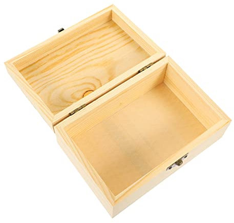 Holibanna Holzkiste Aufbewahrungsbox Für Spielzeug DIY-Box Mit Sicherheitsverschluss Multifunktions-Organizer Für Kinder Retro-Design Haushaltsbehälter