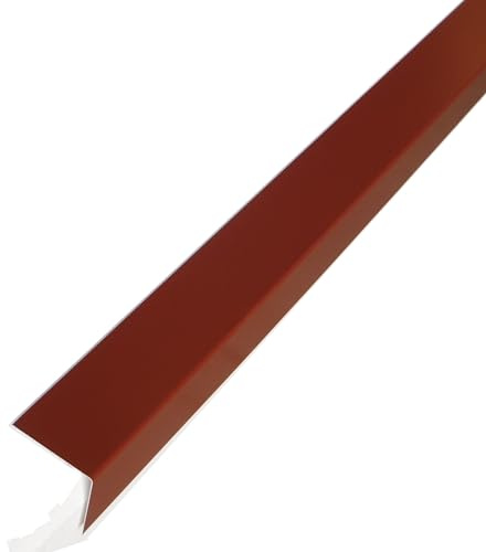 Alu Winkelblech 75x75 mm 2m RAL 3009 Oxidrot Dunkelrot – Aluminium Kantblech 90° 0,8mm stark – Winkelprofil Dach, Fassade, Mauerabdeckung, Abschlussprofil – Made in Germany
