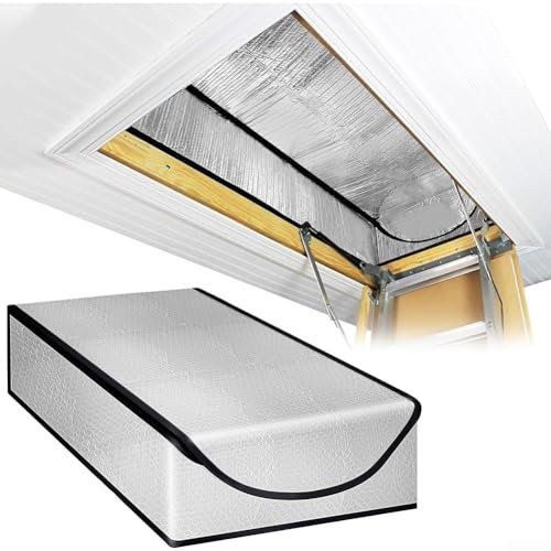 Attic Stairway Insulation Cover - Premium Energy Saving Attic Stairs Door Ladder Insulator Pull Down Tent with Zipped, 25 X54 X11