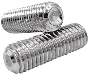 M2,5x16mm Gewindestifte mit Innensechskant und Ringschneide Edelstahl Silber ISO4029 100 Stück Gewindestangen Madenschraube Stellschrauben