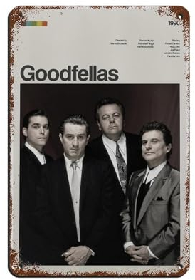 OffsuM Goodfellas Filmposter Retro Poster Metall Blechschild Chic Art Retro Eisen Malerei Bar Menschen Höhle Cafe Familie Garage Poster Wanddekoration 20 x 30 cm