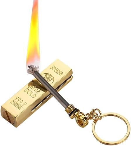 Permanenter Feuerstein-Schlüsselanhänger, wasserfeste Feuerzeuge, unendlich viele Streichhölzer, 10.000-mal wiederverwendbares Schlüsselanhänger-Streichholz, Ölfeuerzeug, coole Feuerzeuge, EDC-Notfall