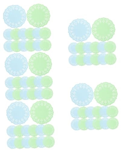Cabilock 5 Pezzi 2 tovaglietta rotonda sottopiatti eleganti tovagliette rotonde tovagliette di carta oro centrini di carta per torte centrini per torte tampone di carta per alimenti
