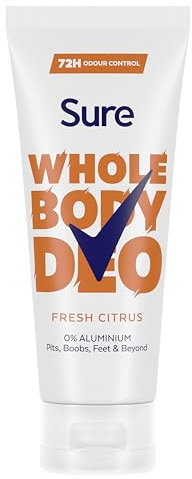 Sure Women Fresh Citrus Whole Body All Over Body Deodorant Cream with a fresh & airy fragrance and 72 hour odour control 75ml