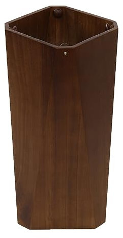 Regenschirmständer aus Holz mit dunkelbrauner Oberfläche, natürliche Holzmaserung, für den Innenbereich, für 7 8 Regenschirme, Walnuss, 27 cm