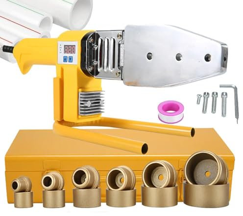 1200W Acqua Tubo Saldatore Kit, Tubo Hot-Melt Plastica Saldatrice, Regolazione Della Temperatura Digitale, Cavo Di Alimentazione In Rame Puro, Doppio Radiatore, Più Veloce Dissipazione Del Calore, Il