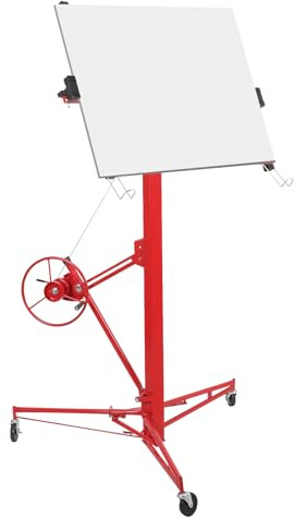 Plattenheber, Plattenheber Trockenbau Max 68 KG 48 -114 Verstellbarer Teleskoparm Rigipsplatten Heber, Höhe 55-132Plattenheber Trockenbau 360°Schwenkbare Räder Feststellbare,Perfekt Trockenbaulift