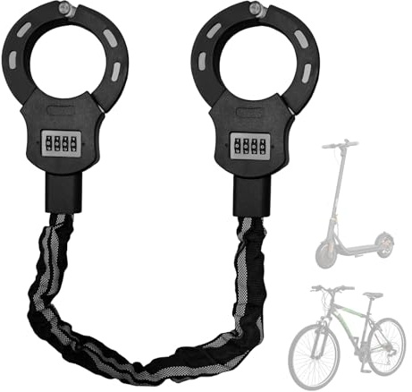 Scooter Lock Anti Theft, 36.6” Bike Locks Heavy Duty Chain with 4-Digit Combination, Electric Scooter Lock Anti-Scratch Security Chain for E-Scooter, E-Bike, Bicycle, Motorbike