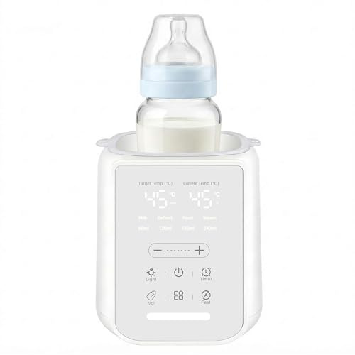 Scaldabiberon 8-in-1 con Controllo Temperatura Intelligente, per Latte Materno e Formula, con Funzione Sterilizzazione, Protezione da Surriscaldamento e Mantenimento della Temperatura Costante