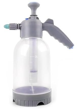 Bomba de agua portátil de 2 litros, pulverizador de botella de agua ajustable, práctico pulverizador de bombas de jardín, botella de pulverización de mano multifuncional, para limpiar el hogar, jardín