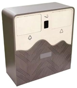 RYUQW3RE Cubo de basura para exterior con tapa Contenedor de basura doble de acero galvanizado con tapa for patio exterior.
