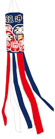 Guangcailun Japanese Carp Windsock Polyester Longevity Easy Handle Restaurant Decorations Polyester Festival Windsock Decorations Is Lightweight Decorative Wind Flag Hanging Gifts , H , 13x100cm