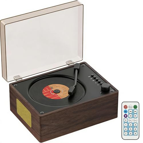 Retro CD Players for Home, ProChosen Portable CD Player with Speakers Bluetooth Remote Control, Supports Hi-Fi Speakers/USB/AUX/Repeat/Rechargeable, Gifts for Music Lover Retro Enthusiasts