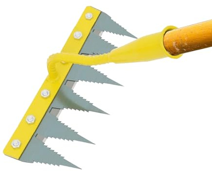 Rastrillo para césped | Nivelador y Extractor Resistente - Arrancador de raíces,para jardín, césped, Parterre, Invernadero, vivero, , Campo, Exteriores