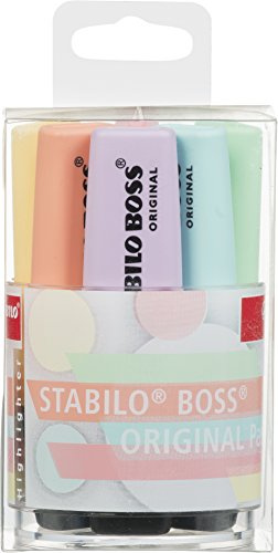 Textmarker - STABILO BOSS ORIGINAL Pastel - 6er Pack - mit 6 verschiedenen Farben