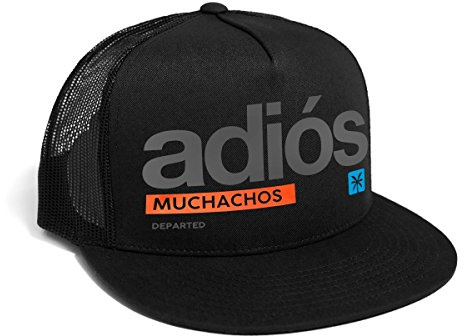DEPARTED herr mesh trucker-hatt med tryck/tryck – snapback keps – nr 70, svart