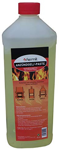Fermit Gel Accendifuoco a base di alcool in gel flacone da 1 litro