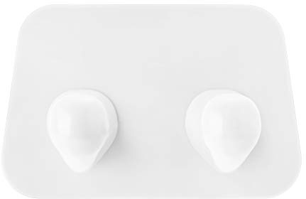 VIGAR Wandhaken selbstklebend mit doppelte Haken, Weiß, 11,6 x 7,5 x 7,5