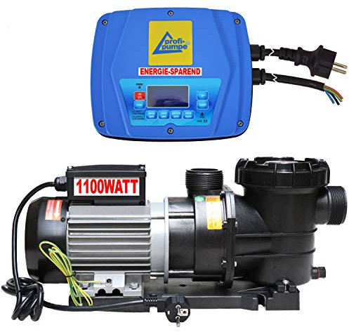 Schwimmbadpumpe, Poolpumpe - Filterpumpe Schwimmbad/Swimmingpool, energiesparsam zuverlässig und effektiv, leichte Filterreinigung (1100W - 230V mit INVERTER)