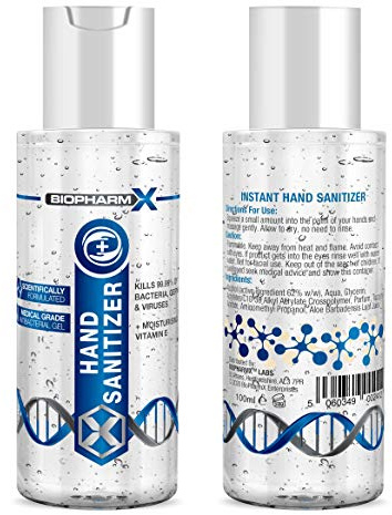 Anti-Bacterial Hand Sanitiser Gel (100ml) Medical Grade Sanitizer + Moisturizing Vitamin E (Suitable for Sensitive Skin)