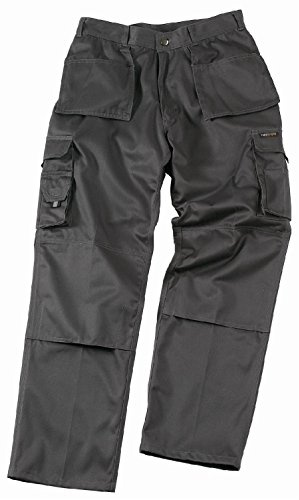 Pretty T Things Classic Cargo Combat TUFF Stuff Work Trouser Tough Knee PAD Trousers Heavy Duty in Attractive Colors Navy, Black and Grey (Grey, Waist 32 (Long 32.5 Leg))