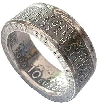 Münzring 10 Euro 2005 Friedrich von Schiller Silber 925er Größe 56 bis 74