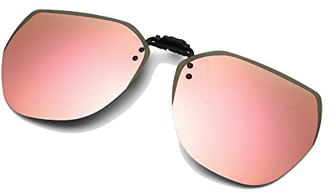 Long Keeper Clip Occhiali da Sole Polarizzati - Lenti Polarizzate Clip Per Occhiali Flip up Unisex Copri Occhiali da Sole a Clip Donna Uomo