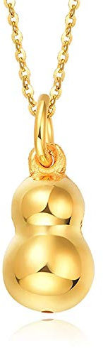 Gualiy Halskette aus 18 Karat Gold für Damen, Anhänger Halsketten mit Kürbis-Anhänger Gold