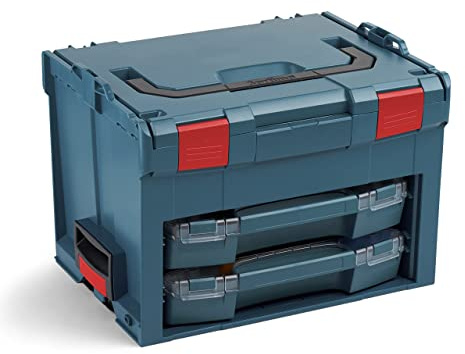 L-BOXX Sortimo LS BOXX 306 | inkl. i-BOXX 72 C3 & i-BOXX 72 I3 in Professional Blau | Professioneller Werkzeugkoffer leer | Werkzeugkiste leer Kunststoff