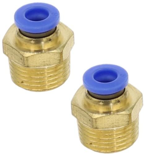 Lot de 2 raccords pneumatiques 1/2 vers tuyau pneumatique de 6 mm (1/2 - 6 mm)