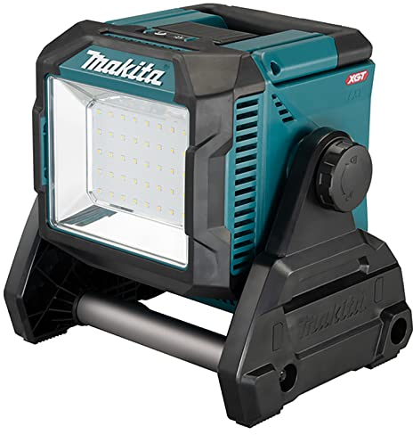 Makita ML005G LED-Akku-Baustrahler 18V-40V max. (ohne Akku & Ladegerät), max. 3600 Lumen, 3 Helligkeitsstufen, Leuchtkörper um 240° schwenkbar, IP65