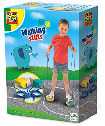 SES Creative 02245 - Balance-Spiel Outdoor: Laufklötze für Kinder, Medium