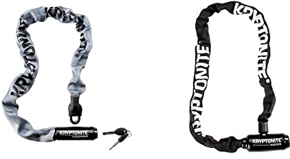 Kryptonite Keeper 785 Sicherheitsschloss mit Kette, Grau, 33.5 (85 cm) x 7 mm. & Keeper 585 I.C. Schlösser Black 85cm