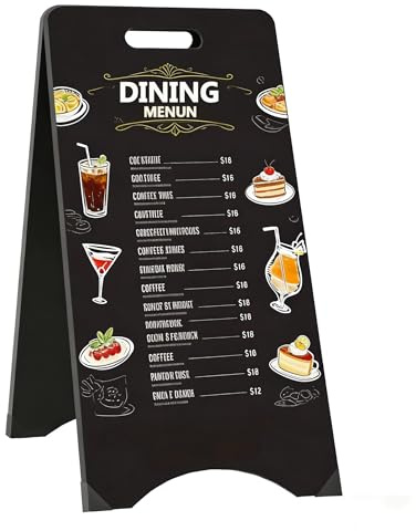 A-Frame Chalkboard Sign Large 15 x 30 Sandwich Chalkboard Double Sided Sidewalk Signs Outdoor Foldable Blackboard Menu Display for Weddings, Restaurant, Business