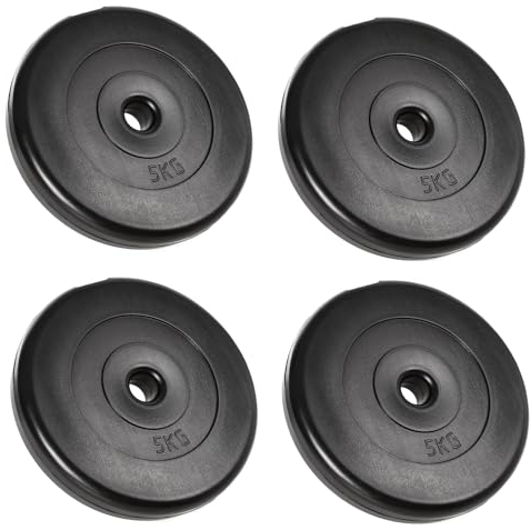 A2Z SPORT® 5kg Hantelscheiben 30mm (4x5kg) 20kg Hantelscheiben Set - Hantelscheiben 5kg Scheiben - Bumper Plates Gewichte 5 kg Hantelscheibe 30mm