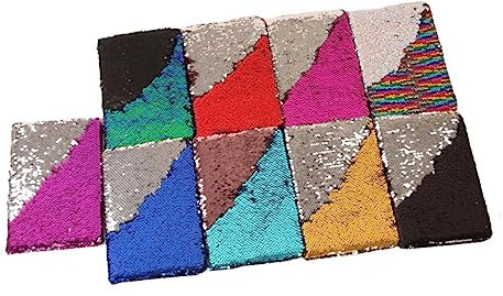 MAGICLULU A5 Pailletten Notizbuch Lose Blatt Dickem Schutz Einband Schwarz Silber Reisetagebuch Tagebuch Journal