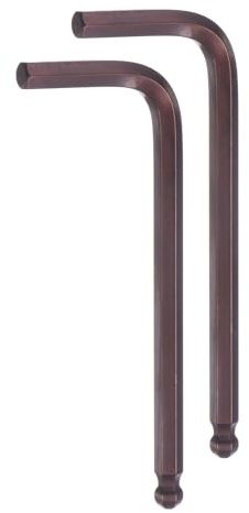 sourcing map 2pcs Ball End Hex Key Wrench 5mm S2 Steel L-Shape Hexagon Metric Wrenches Repairing Tool for Home Repair Red