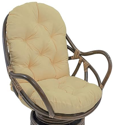 Outdoor/Indoor Schaukelkissen Ersatz Weiches Gartenstuhlkissen für Hängesessel Dreh- und Schaukelstühle Rutschfest Beige Stuhlauflage Wetterbeständig und Bequem