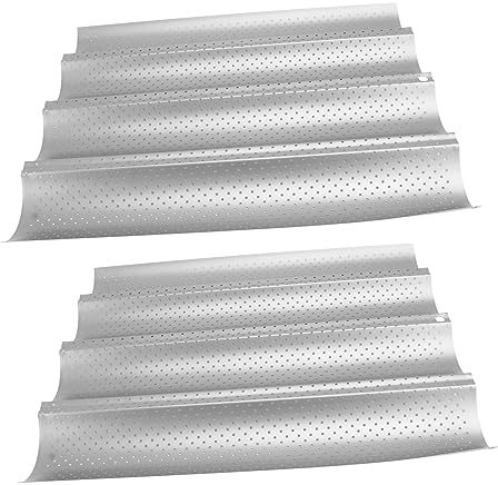GRIRIW 2pièces Lot De Moules Perforés Antiadhésifs Pour Pain Français Pains Ondulés Plateau De Cuisson Four
