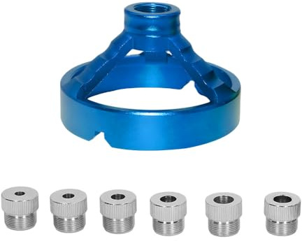 Plantilla de perforación vertical de 5 a 10 mm de tamaño para taladro eléctrico de mano, para perforación precisa de agujeros individuales (azul)