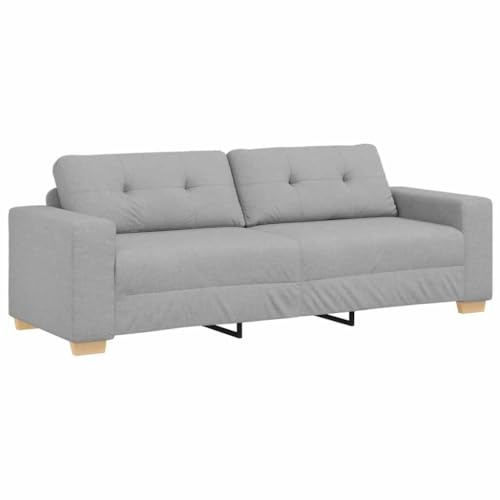 vidaXL Canapé Gris Nuage 221 x 78 x 80 cm Tissu, Salon, Canapé Moderne, Design Aéré, Places Flexibles, Assise Confortable, Style Urbain, Mobilier Douillet