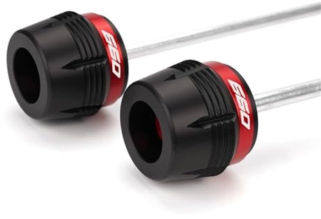 HHRDYY Sturzpads Für Motorrad-Vorder- Und Hinterradachse, Sturzpads Für Aprilia RS 660, RS660, Tuono, Tuono 660 Factory (2021–2025) Sturzschutz Sturzpads Schieberegler(ROT,Vorne+hinten)