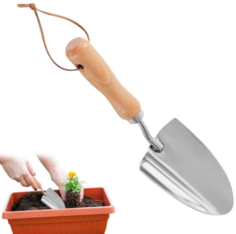 Pala da giardino – Cazzuola manuale in acciaio – Manico ergonomico Pala in acciaio per giardinaggio agricoltura vivaio prato paesaggio patio