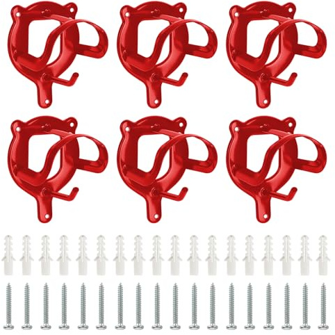 Buumin 6 Stück Trensenhalter Pferd, Pferde-Zaumzeughalter, Haken Pferd Tack, Metall Trensenhalter für Pferde, Reitstall, Sattelkammer
