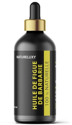 Natureluxy Huile de Figue de Barbarie 100 ml – Macérât Naturel avec Pipette | Soin Anti-Âge & Hydratant | Visage, Corps & Cheveux